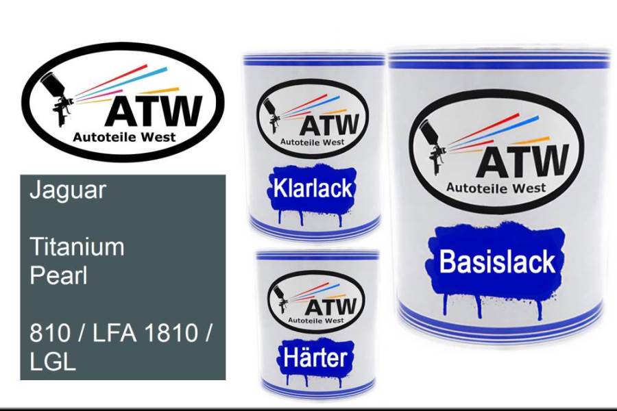 Jaguar, Titanium Pearl, 810 / LFA 1810 / LGL: 1L Lackdose + 1L Klarlack + 500ml Härter - Set, von ATW Autoteile West.